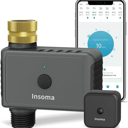 WiFi Sprinkler Timer with Brass Inlet, Smart Water Timer with WiFi Hub - Bargainwizz