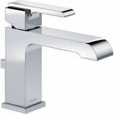 Delta Ara Single Handle Bathroom Faucet with Metal Drain Assembly in Chrome