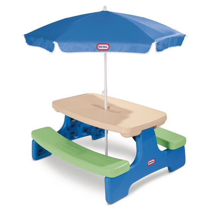 Little Tikes - Easy Store Picnic Table with Umbrella - Bargainwizz
