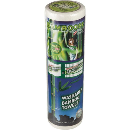 Bambooee White Bamboo Roll Towel (20 Sheets) - Bargainwizz