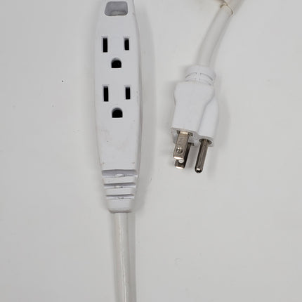 Intertek 16 Gauge White 9 ft. Extension Cord Indoor Use Only 3 Outlets - Bargainwizz