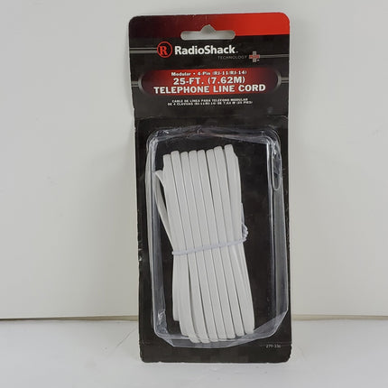 25 Foot Telephone Cord 4 Pin Modular - Bargainwizz