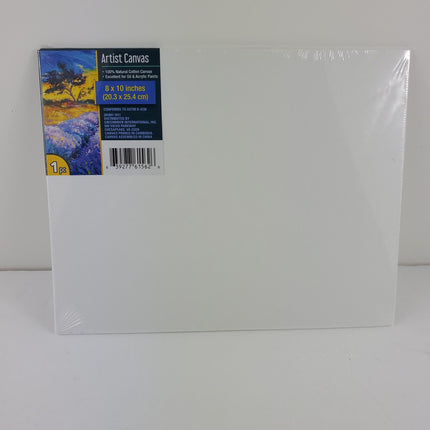 8x10 White Canvas Panel - Bargainwizz