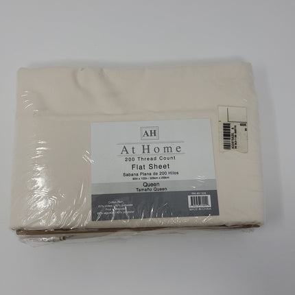 At Home Flat Sheet 200 Thread Count - Bargainwizz