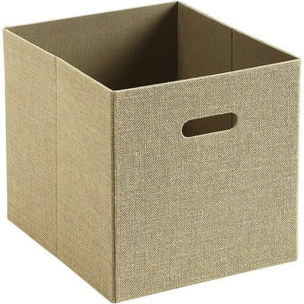 Better Homes and Gardens® Burlap Storage Bin, Rustic Tan Exterior - Bargainwizz
