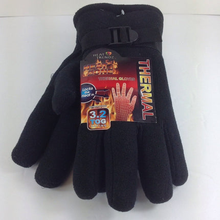 Black Thermal Heated Winter Gloves for Men - Bargainwizz