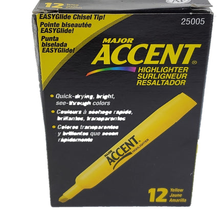 Chisel Tip Highlighter, Yellow - Bargainwizz