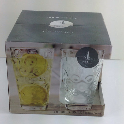 Circleware Circle Set Of 4-15.7 Oz Heavy Base Highball Drinking Circles - Bargainwizz