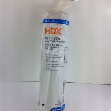 Clear 3.5 Mil Plastic Sheeting 10 Ft. X 25 Ft. - Bargainwizz