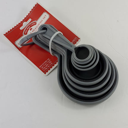 Collapsible Silicone Cups & Spoons Measuring Set - Bargainwizz