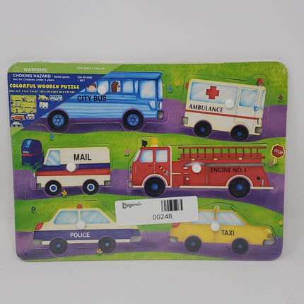 Colorful Wooden Puzzle Vehicle - Bargainwizz