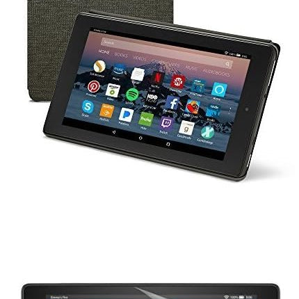 Cover Case for Amazon Fire HD 8 (7th Generation, 2017 Release) - Charcoal Black - Bargainwizz