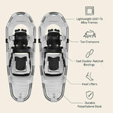 Drifter Snowshoes for Men, Women  25 Inch - Aluminum Frames & Double-Ratchet Binding System with Carry Bag