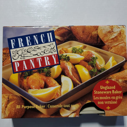 French Pantry Traditions Unglazed Stoneware Casserole - Bargainwizz