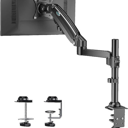 HUANUO Single Monitor Stand, Adjustable Spring Monitor Desk Mount - Bargainwizz