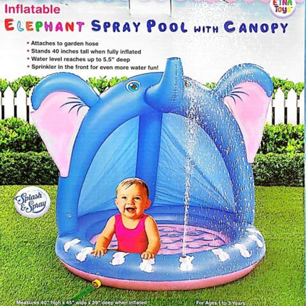 Inflatable Elephant Spray with Canopy - Bargainwizz