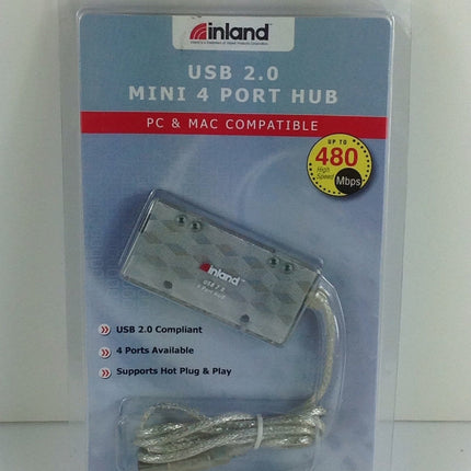 Inland USB Mini 4 Port Hub - Bargainwizz