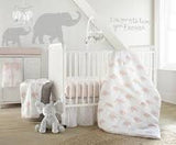 Levtex Baby Malawi Blush Elephant 5-pc Crib Bedding Set Includes Bumper