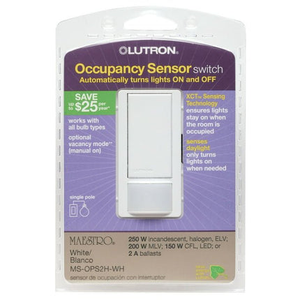 Lutron Electronics Ms-Ops2H-Wh Maestro Small Room Occupancy, Sensor Switch - Bargainwizz