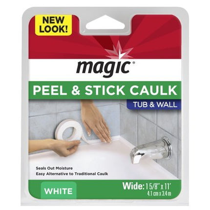 Magic Tub & Wall Bathtub Sealer Trim, White - Bargainwizz
