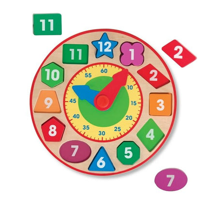 Melissa & Doug Shape Sorting Clock - Wooden Educational Toy - Bargainwizz
