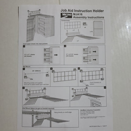 Metro Instruction Aid Holder - Bargainwizz