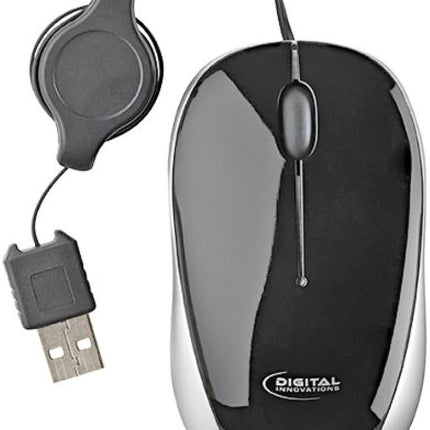 Micro Innovations AllTerrain Wired 3-Button Travel Mouse - Bargainwizz