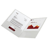 Office Depot® Laminated Paper 2-Pocket Folders, White, Pack of 6