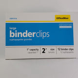 Office Depot Large Binder Clips, 2