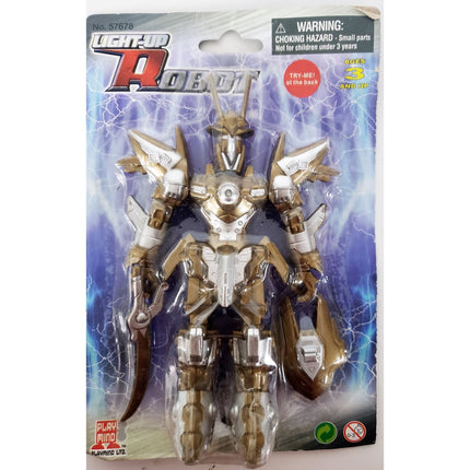 Playmind Ltd Light Up Robot Action Figure - Bargainwizz