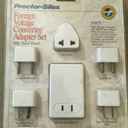 Proctor Silex Foreign Voltage Converter / Adapter Set - Bargainwizz