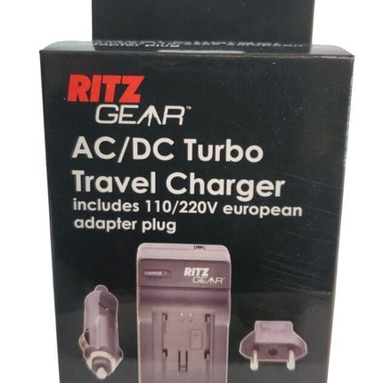 Ritz Gear AC/DC Turbo Travel Charger 8.4V DC for Canon LP-E10 - Bargainwizz