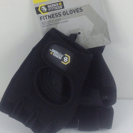 Series 8 Fitness Gloves - Black - Bargainwizz