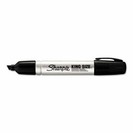 Sharpie King Size Chisel Tip Permanent Markers - Black 12/Pk - Bargainwizz