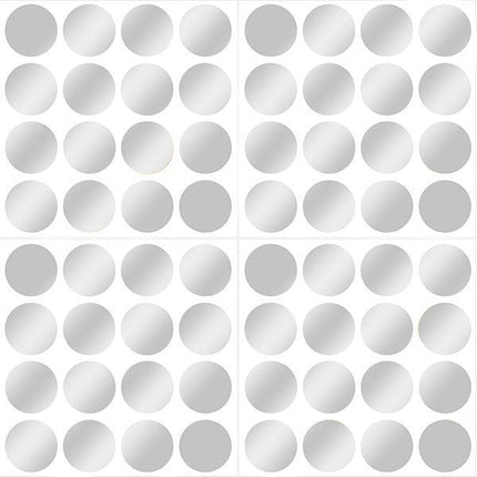 Silver Metallic Polka Dots Wall Decals - Bargainwizz