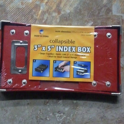 Snap-N-Store Collapsible 3 x 5 Index Box - Bargainwizz