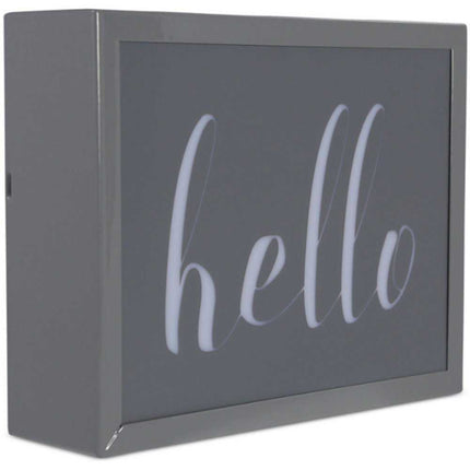 Studio Mercantile LED Metal Shadow Box “HELLO” - Bargainwizz