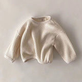 Waffle Knit Long Sleeve Sweatshirts