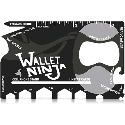 Wallet Ninja 18 In 1 Multi-Purpose Credit Card Size Pocket Tool - Bargainwizz