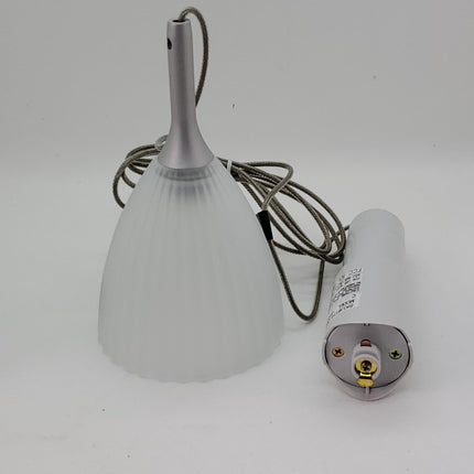 White Frosted Track Pendant Lights - Hampton Bay Dimensions Plisa - Bargainwizz