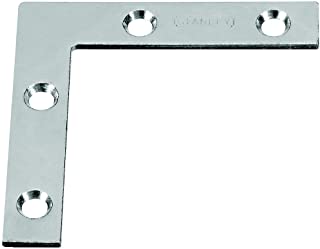 Zinc Plated 3" X 1/2" Corner Braces 4Pk NATIONAL Mending Plates N226-738 Zinc - Bargainwizz