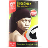 Titan Classic Black Unisex Adult Dreadlock Stocking Hat Cap - Bargainwizz