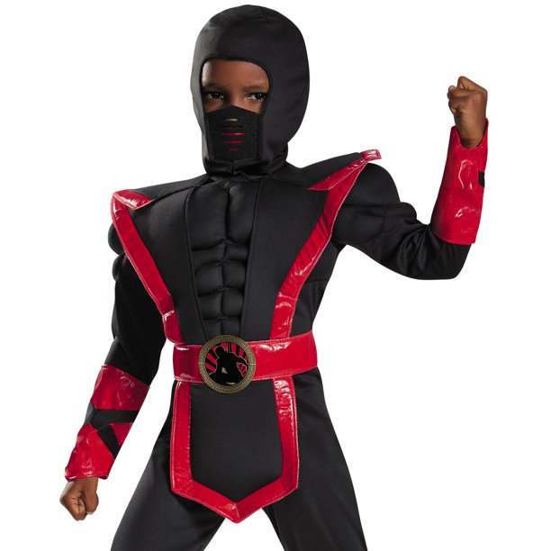 Disguise Ninja Muscle Boy s Halloween Fancy-Dress Costume Toddler S (4-6) - Bargainwizz