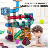 1 Set Magnetic Building Blocks Marble Run Race - Bargainwizz