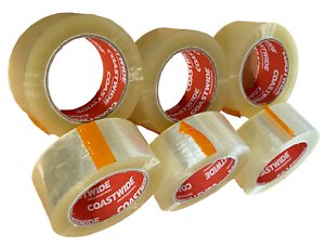 6 Pack Coastwide Professional 2" Carton Sealing Tape - Clear 1.8 mil - Bargainwizz