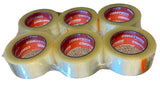 6 Pack Coastwide Professional 2" Carton Sealing Tape - Clear 1.8 mil - Bargainwizz