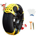 AgiiMan Snow Chains for Cars -Adjustable Emergency Anti-Skid 6Pcs - Bargainwizz