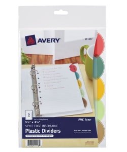 Avery® Style Edge Insertable Tab Reference Dividers - Bargainwizz