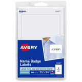 Avery White Name Tags - 100-Pack