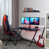 Black Gaming Desk with Multicolor LED and 3 USB Ports - Bargainwizz